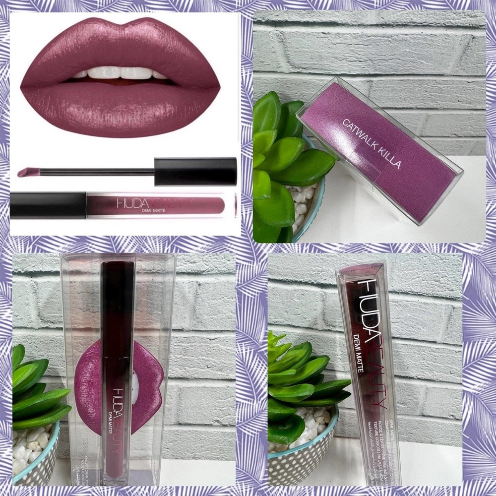 HUDA BEAUTY Demi Matte Cream Lipstick Plumping Pigment ‘Catwalk Killa’